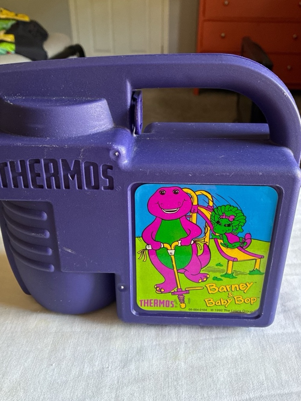 Thermos Purple Lunchbox with Barney & Baby Bop Graphic